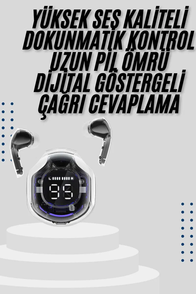 2025 Model Kablosuz Bluetooth Kulaklık ANC ENC Destekli HİFİ Stereo görsel 2