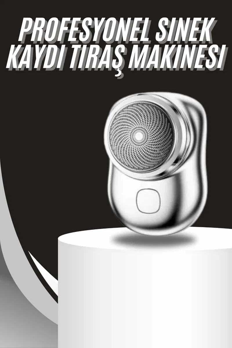 Kablosuz Tıraş Makinesi Günlük Hızlı Taşınabilir Şarjlı Yuvarlak Paslanmaz Çelik