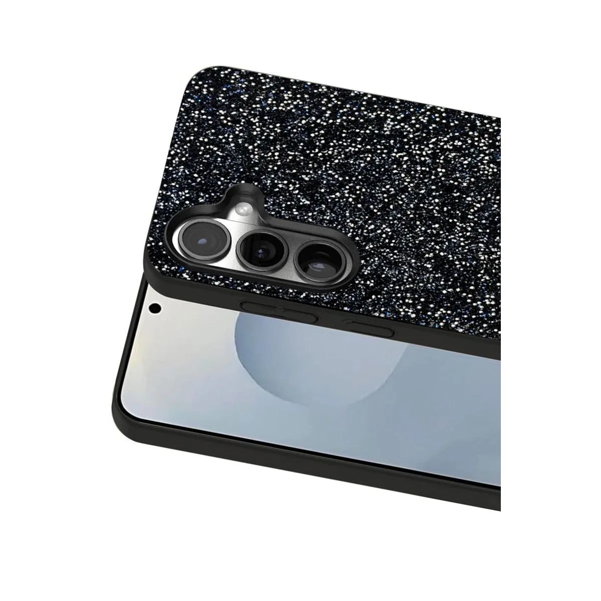 Onegif Samsung Galaxy S25 Bright Simli Kapak - Siyah görsel 2