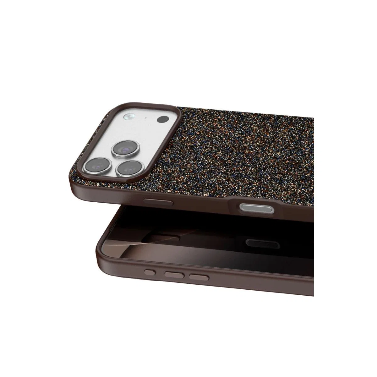 Onegif Apple İphone 17 Pro Max Bright Simli Kapak - Gold görsel 2