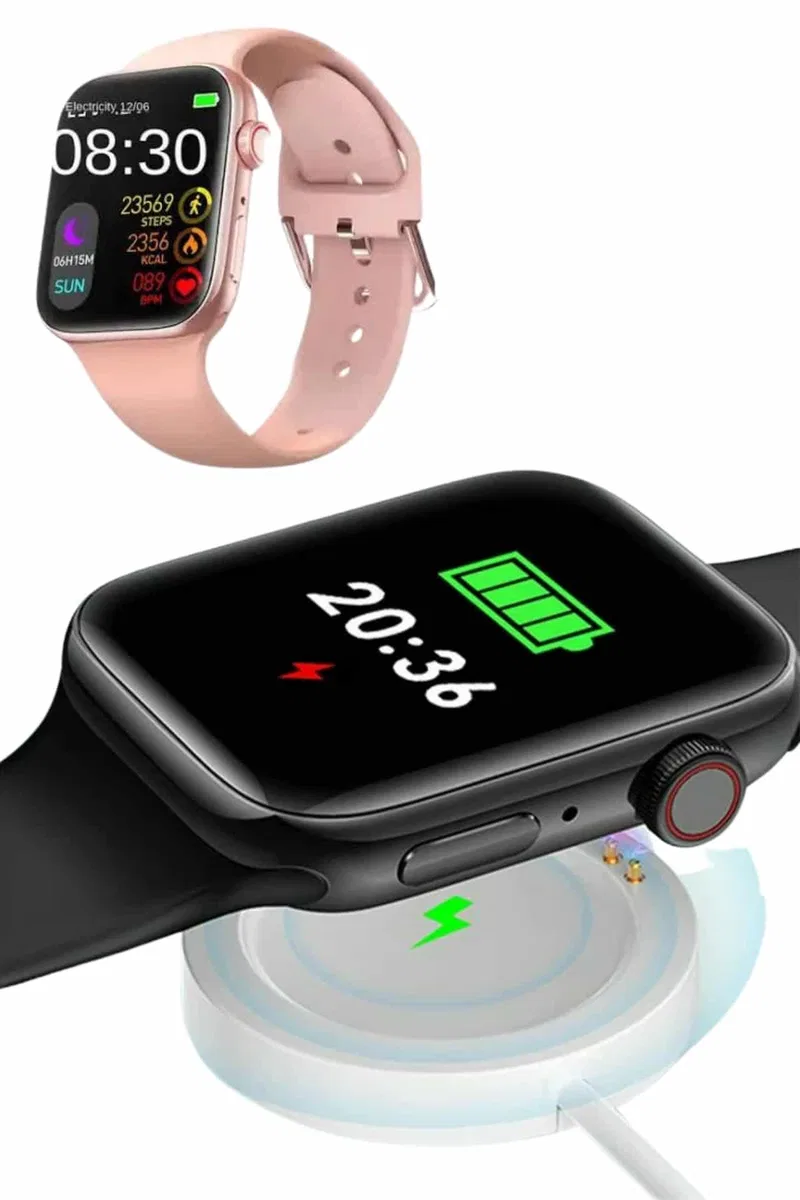 Pembe Akıllı Saat 49mm iOS & Android Uyumlu Arama Özellikli görsel 3