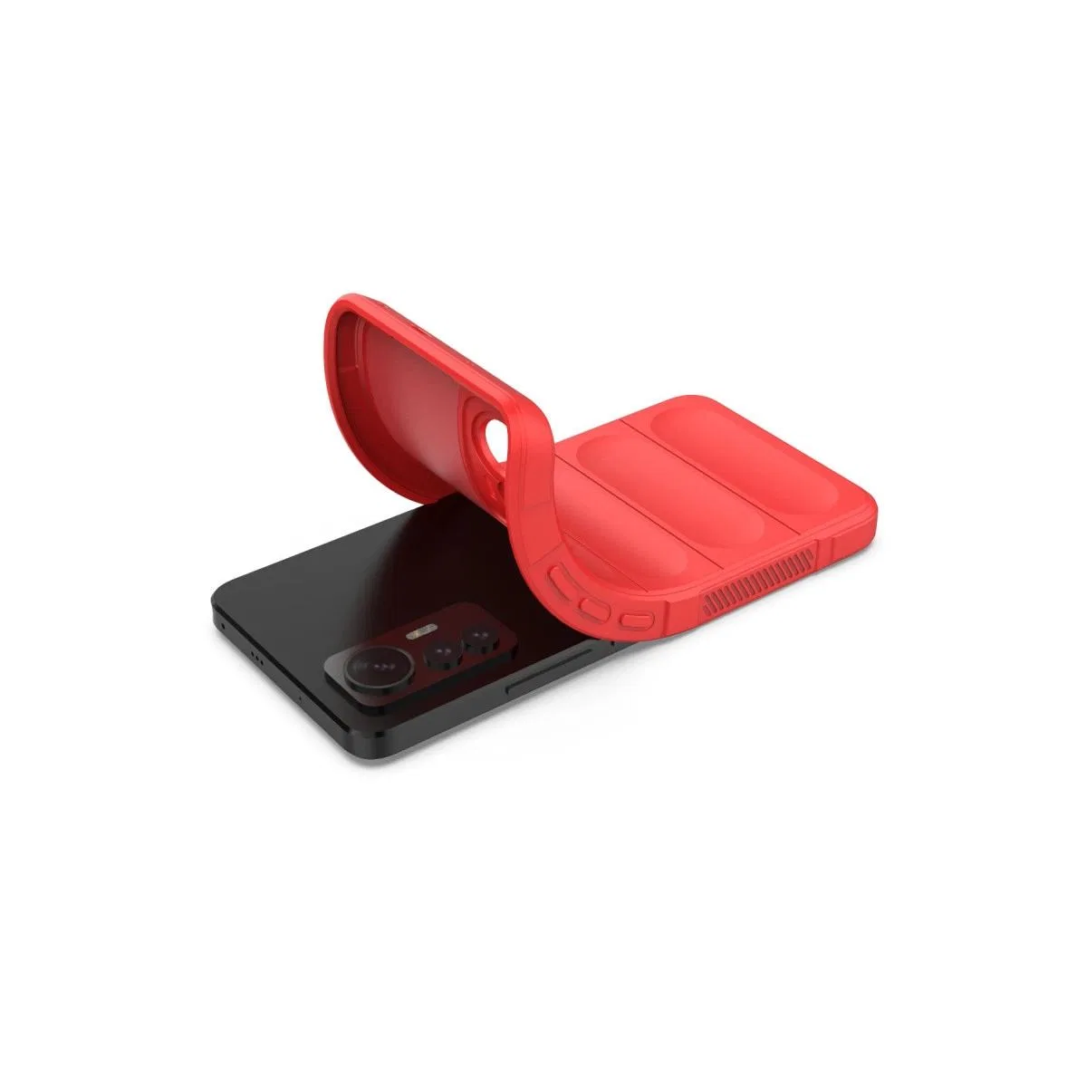Xiaomi Mi 12 Lite Kılıf Optimum Silikon - Kırmızı görsel 4