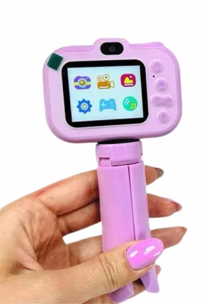 Çocuk Için Eğitici Video Kamera Ayaklı Mini Fotoğraf Makinesi görsel 3