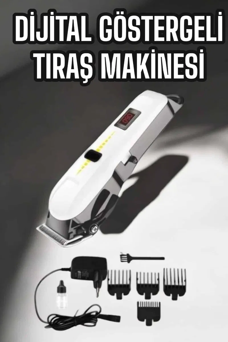 Tıraş Makinesi Uzun Ömürlü Batarya, Keskin Bıçaklar ve Profesyonel