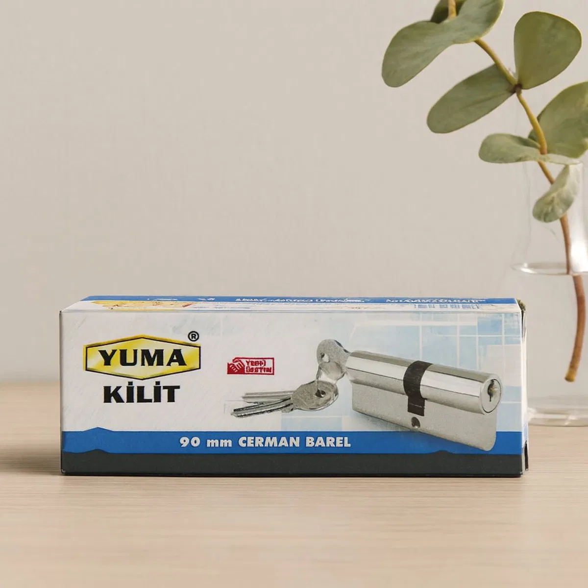 90 mm Nikel Saten Silindir Barel (3 Anahtar) görsel 2