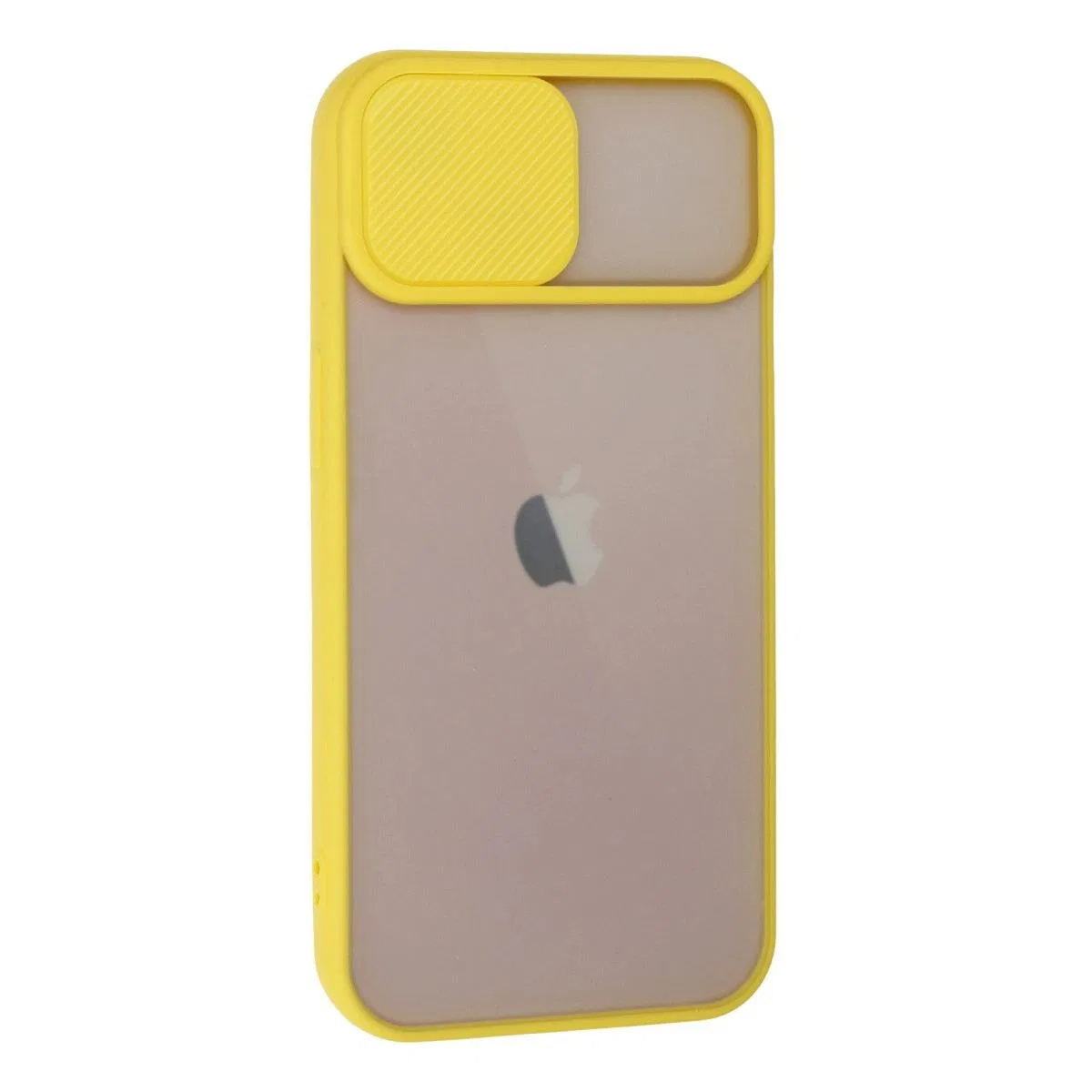Apple İphone 13 Kılıf Palm Buzlu Kamera Sürgülü Silikon - Sarı görsel 2