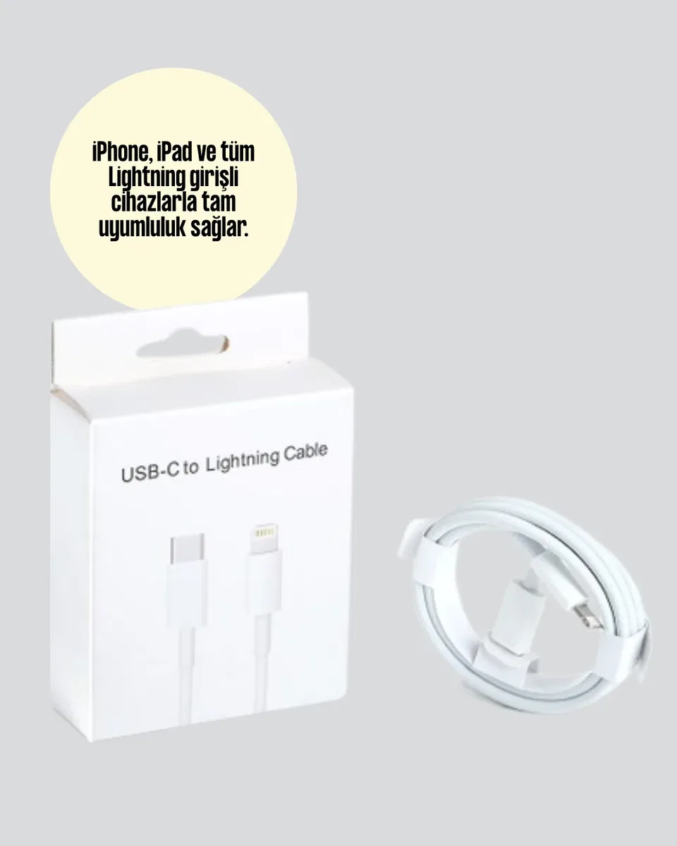 Dayanıklı TPE Lightning Kablo – 30W Hızlı Şarj ve Veri Transferi görsel 3