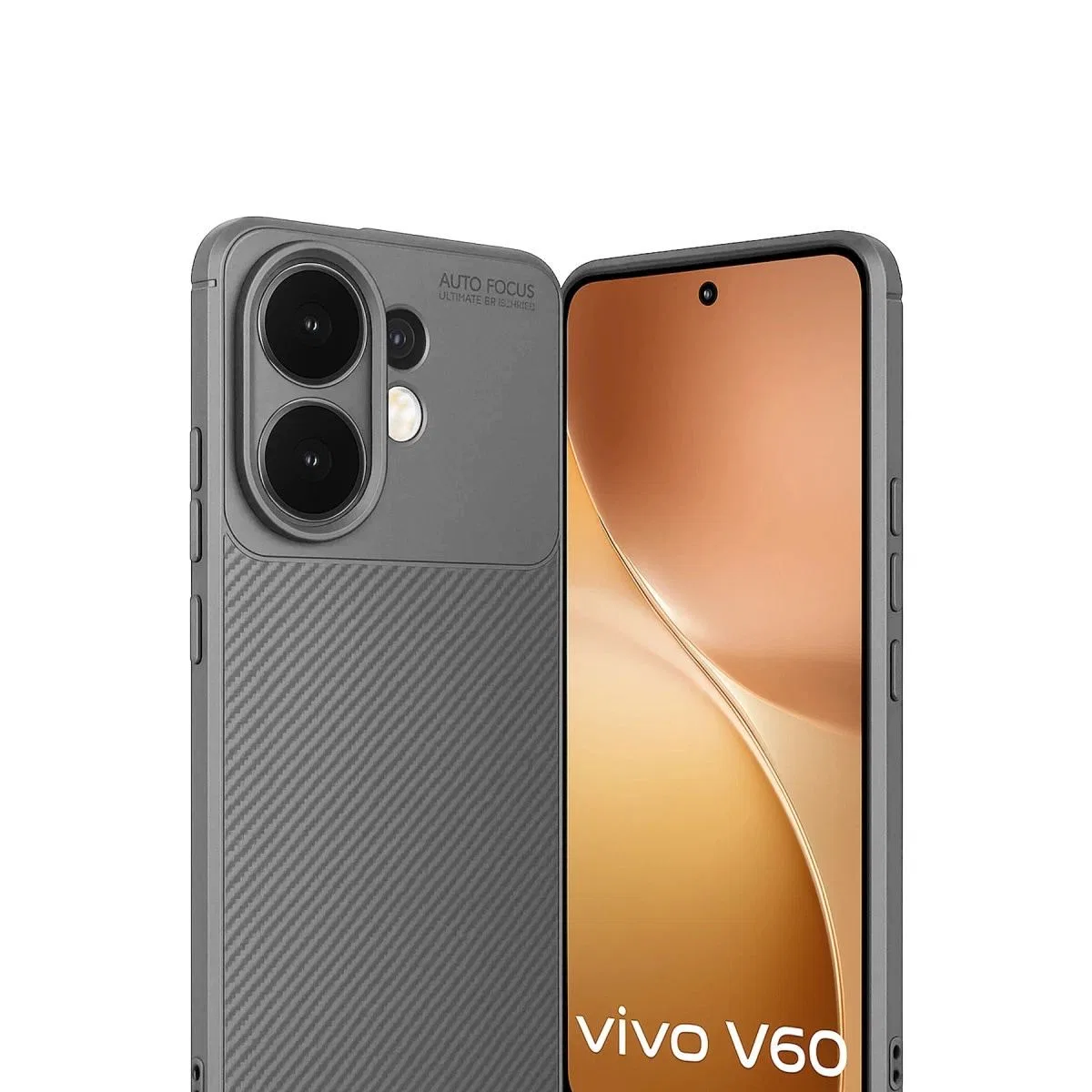 Vivo V60 5g Auto Focus Karbon Kapak - Gri görsel 2