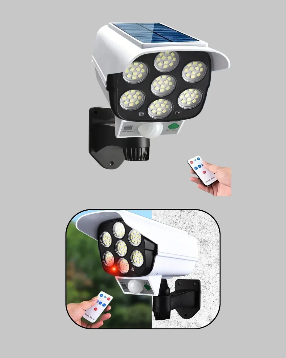Uzaktan Kumandalı Güneş Enerjili LED Güvenlik Lambası Kamera Tipi Hareket Sensörlü Yeni Nesil görsel 5