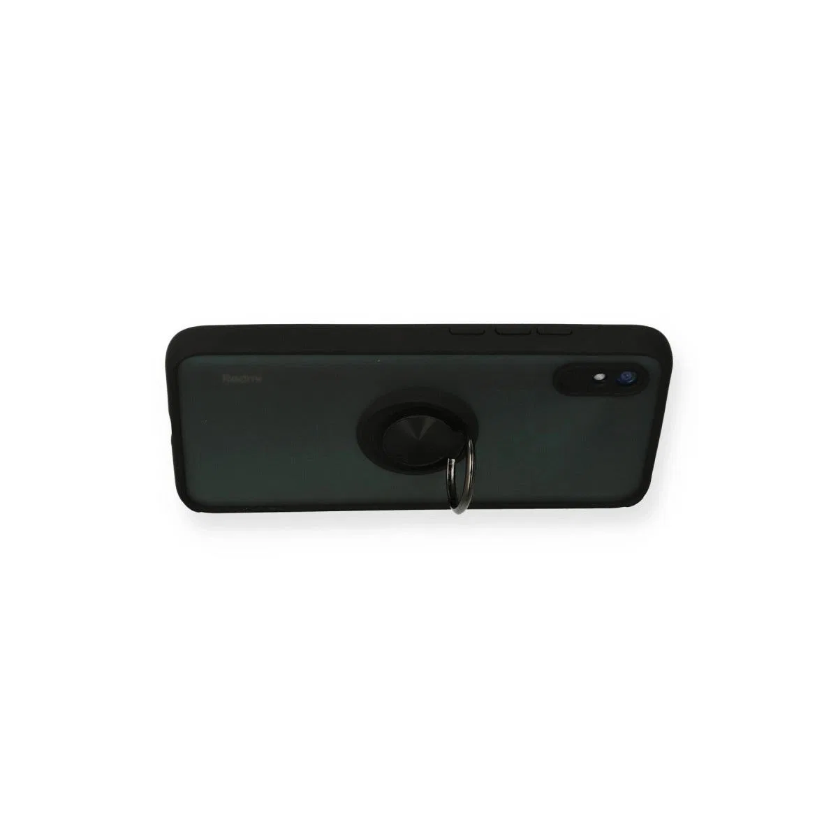 Xiaomi Redmi 9a Kılıf Montreal Yüzüklü Silikon Kapak - Siyah görsel 3