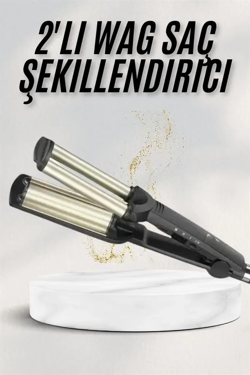 Saç Şekillendirici Wag Maşa Su Dalga Maşası Tüm Saç Tiplerine Uygun görsel 2