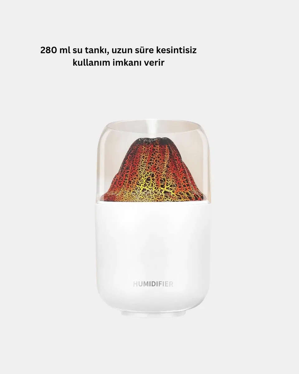 Ultrasonik Alev Efektli Aromaterapi Difüzörü USB Şarjlı ve Otomatik Kapanma Özellikli görsel 3