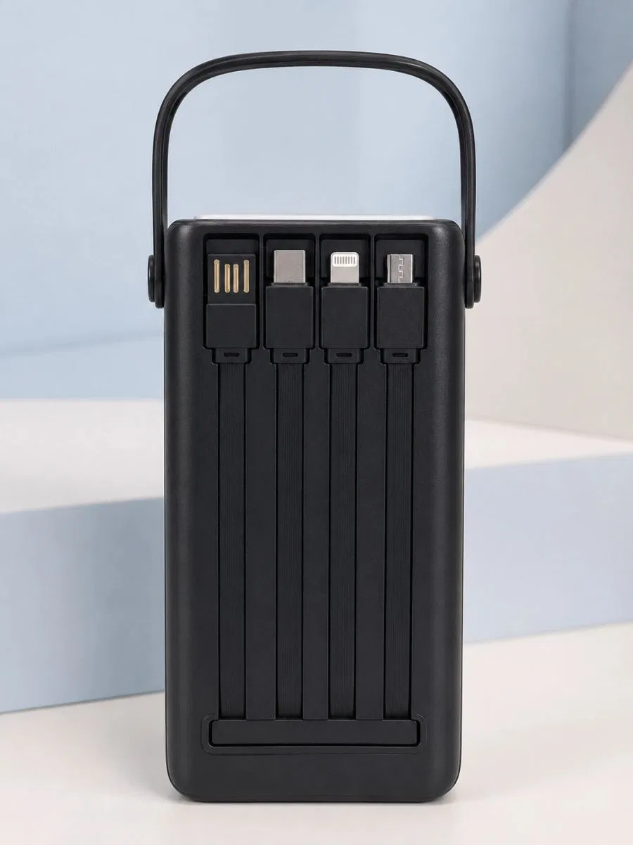 Hızlı Şarj Powerbank 50. 000 Mah 4 Dahili Kablolu Led Aydınlatmalı Dijital Göstergeli Taşınabilir Batarya görsel 3