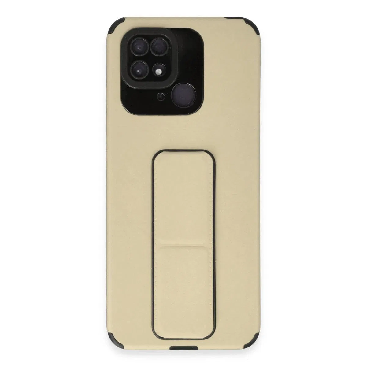 Xiaomi Redmi 10c Kılıf Mega Standlı Silikon - Gold görsel 2