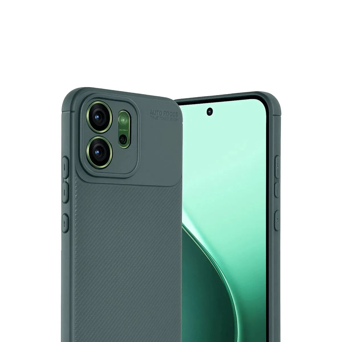 Oppo Reno 14f Auto Focus Karbon Kapak - Koyu Yeşil görsel 2