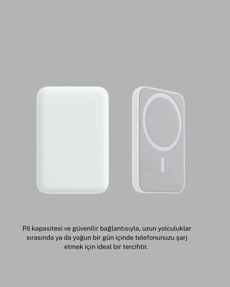 MagSafe Battery Pack Kablosuz Hızlı Şarj, Kompakt ve Taşınabilir Güç Bankası görsel 4
