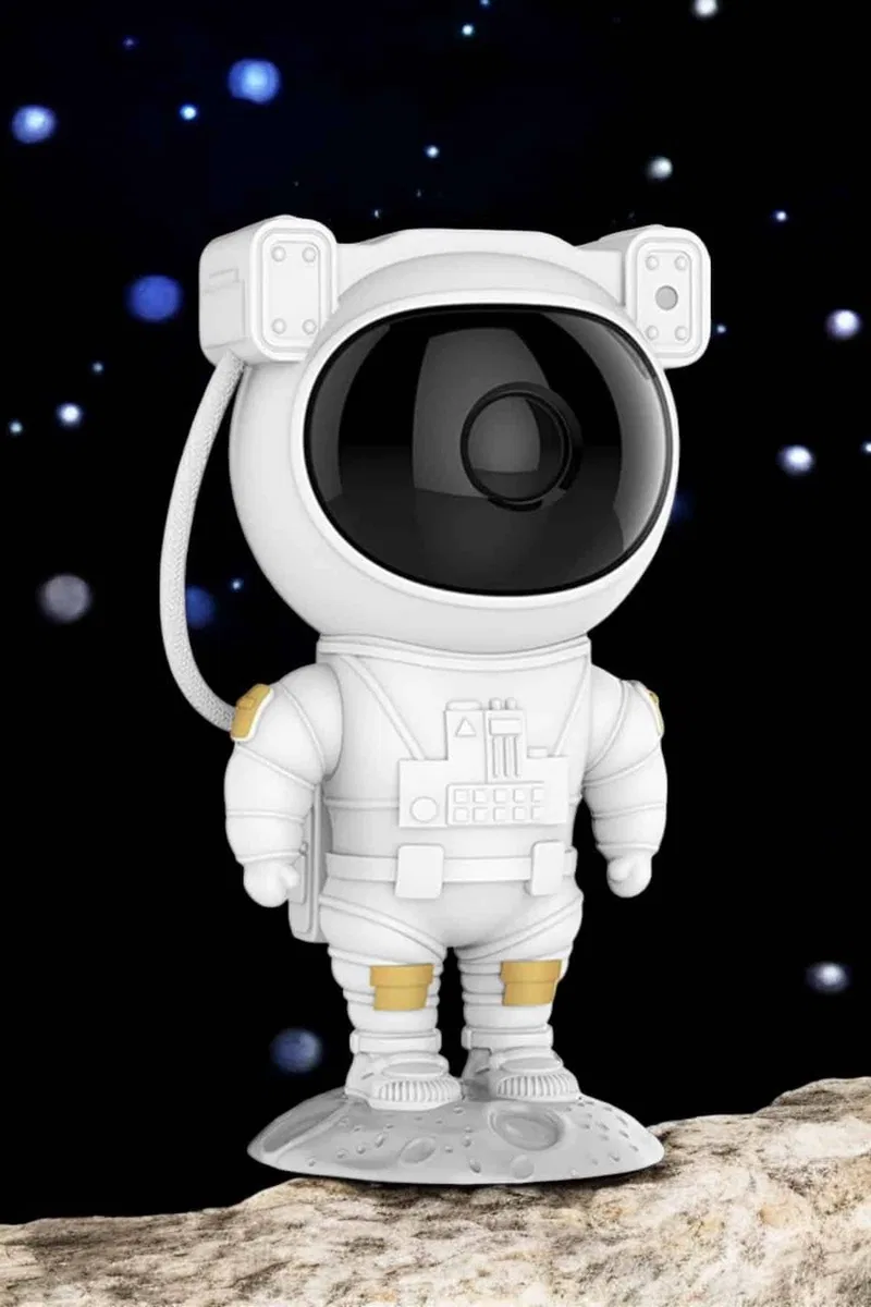 Astronot Bluetooth Hoparlör Gökyüzü Projektör Gece Lambası görsel 5