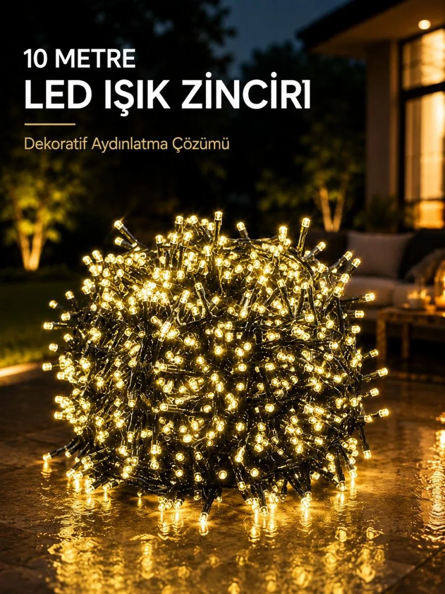 10 Metre Gün Işığı Led Işık Hafif Ve Taşınabilir Özel Günler İçin