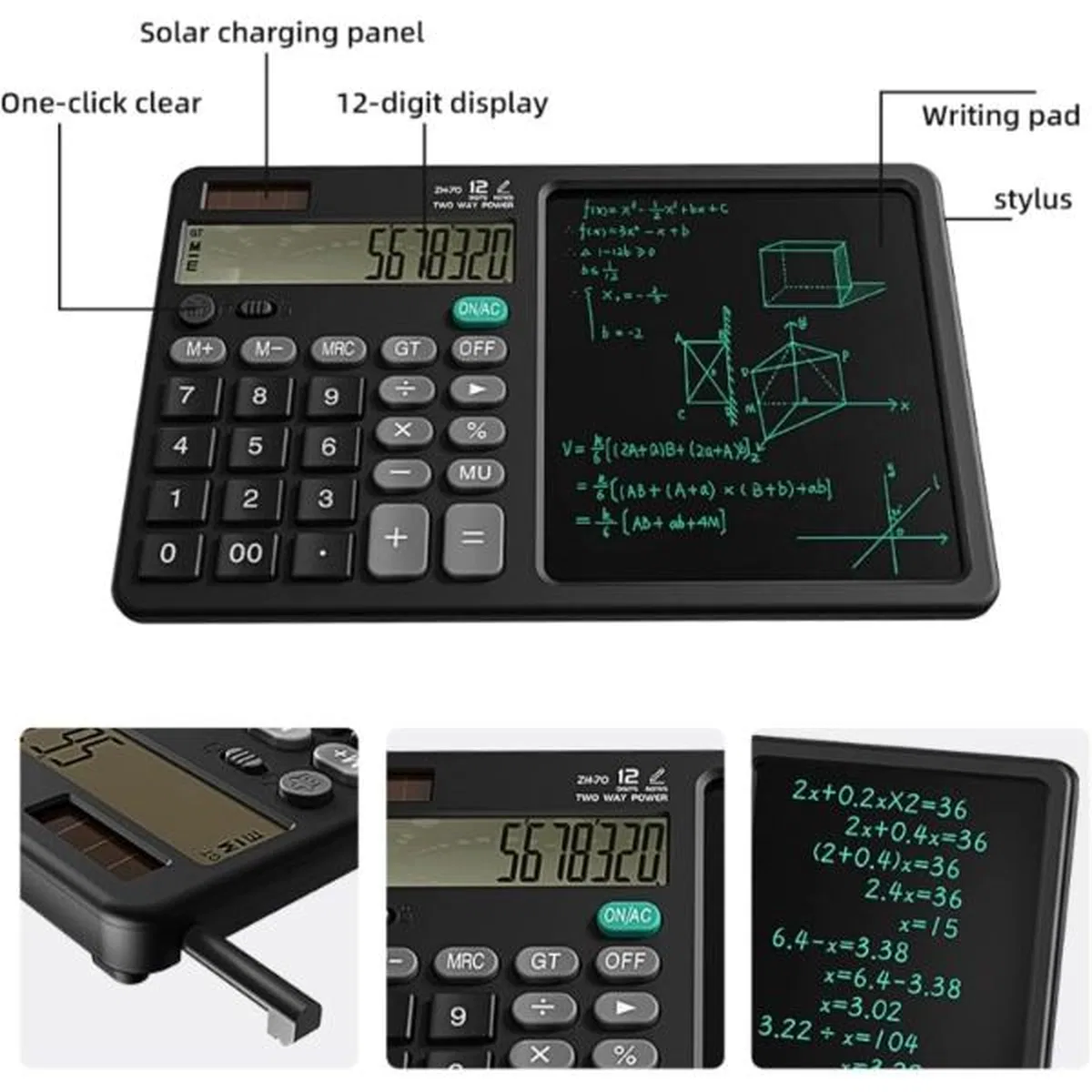 Lcd Yazı Ekranlı Hesap Makinesi görsel 4