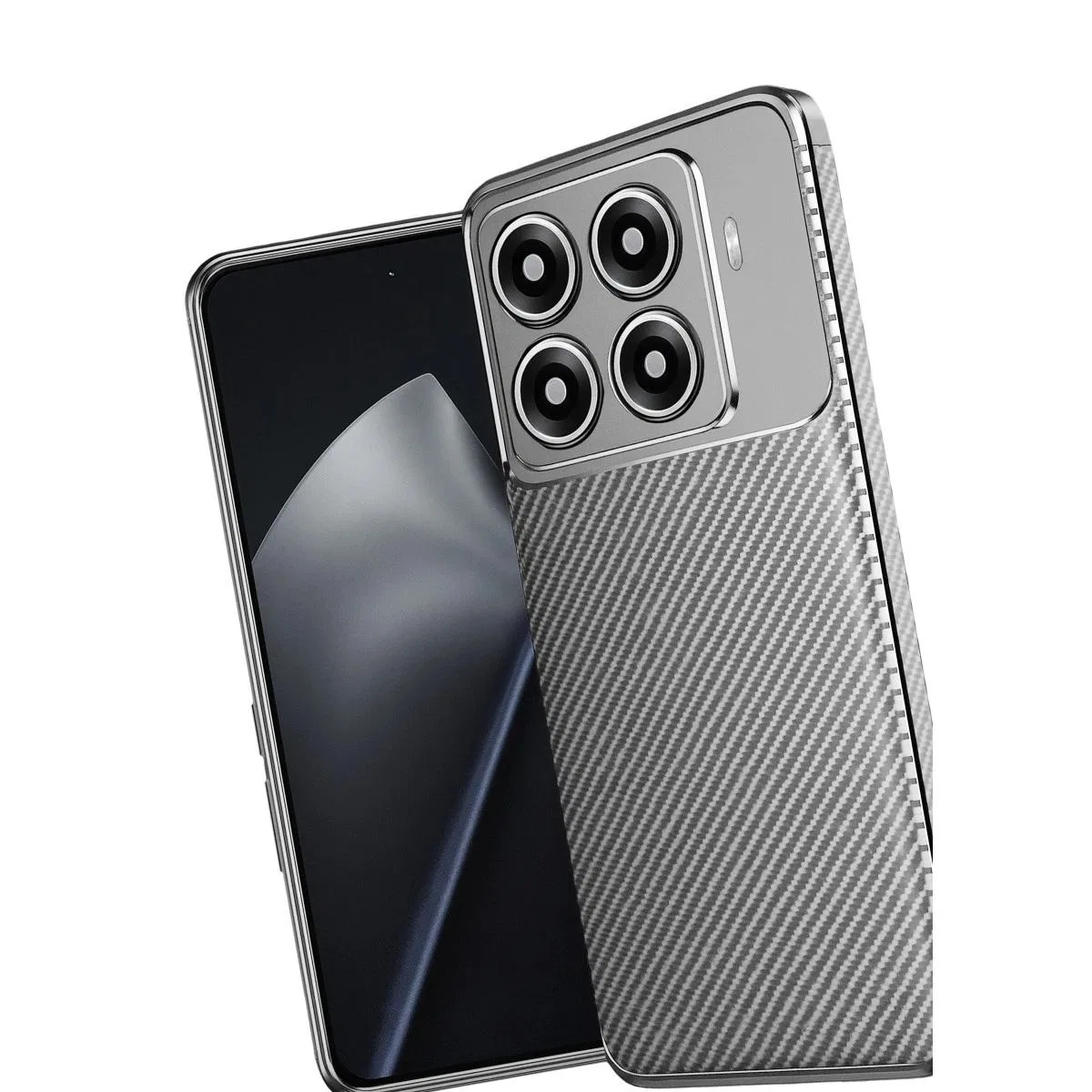 Xiaomi Mi 15t Pro Auto Focus Karbon Kapak - Gri görsel 3