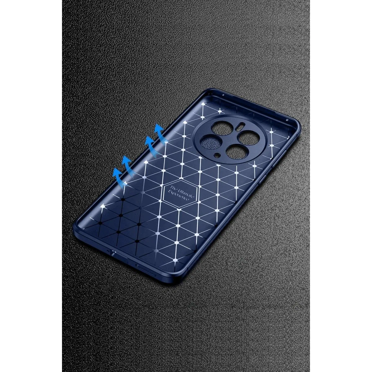 Realme 12 Pro Plus Kılıf Auto Focus Karbon Kapak - Lacivert görsel 2