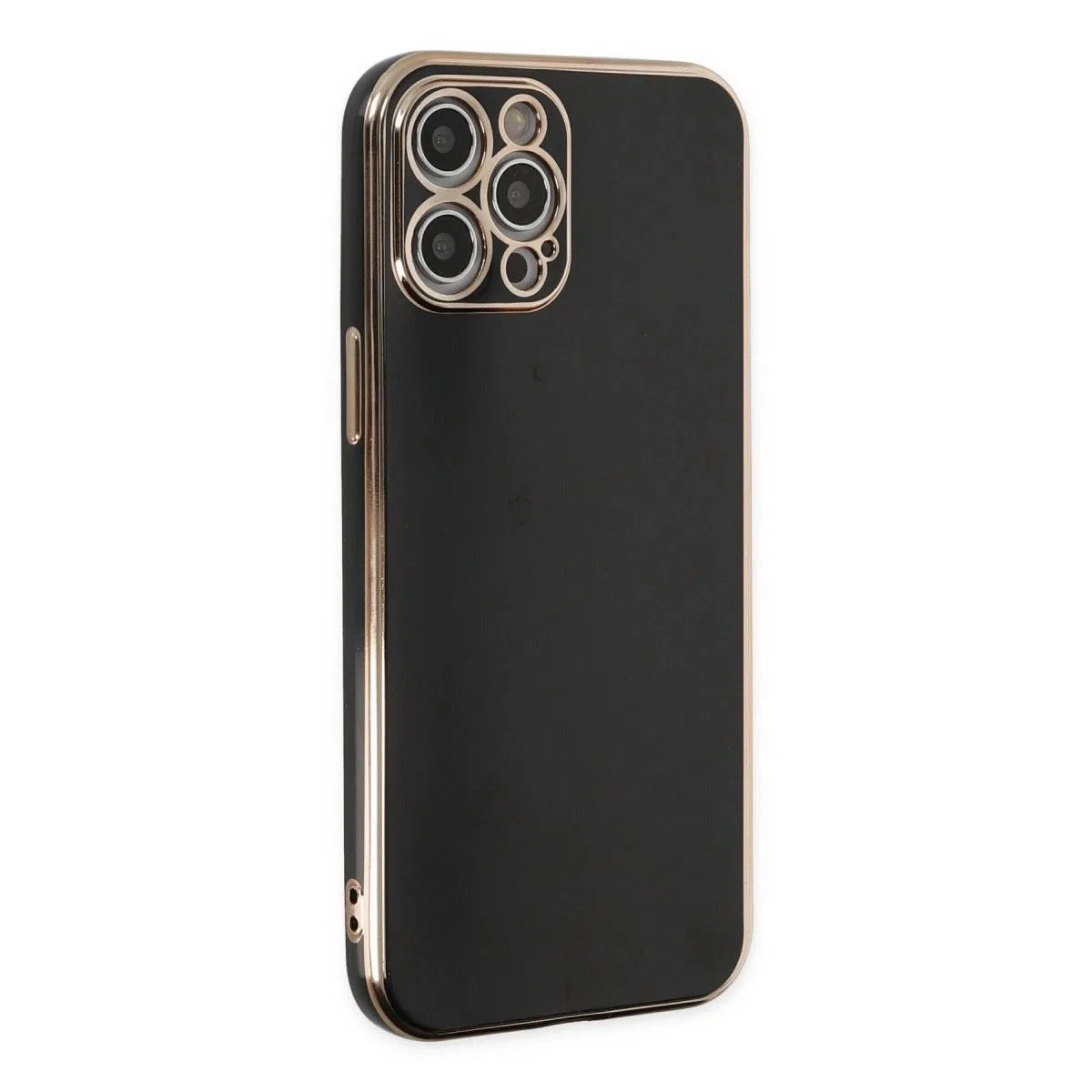 Apple İphone 12 Pro Max Kılıf Volet Silikon - Siyah