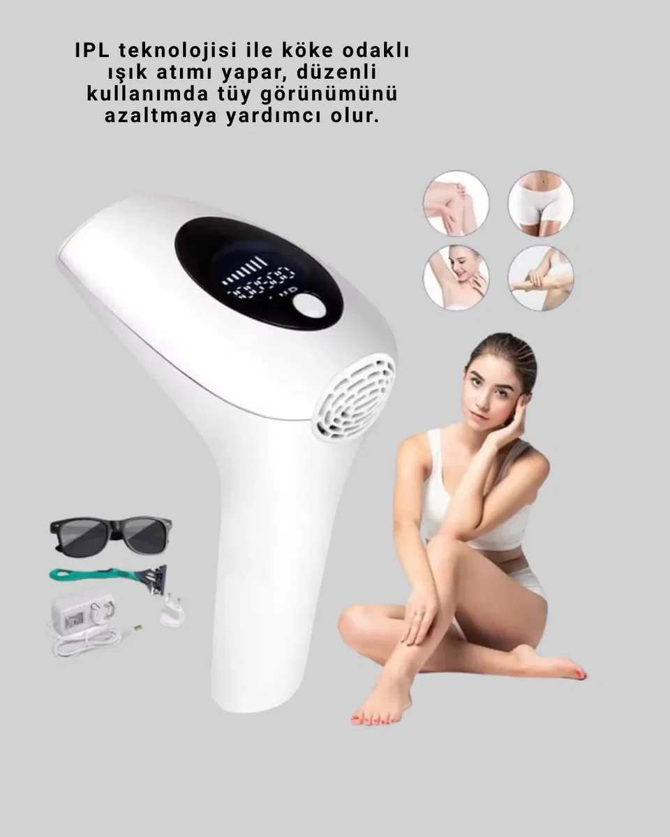 IPL Lazer Epilasyon Aleti 5 Kademeli Güç Ayarlı görsel 5