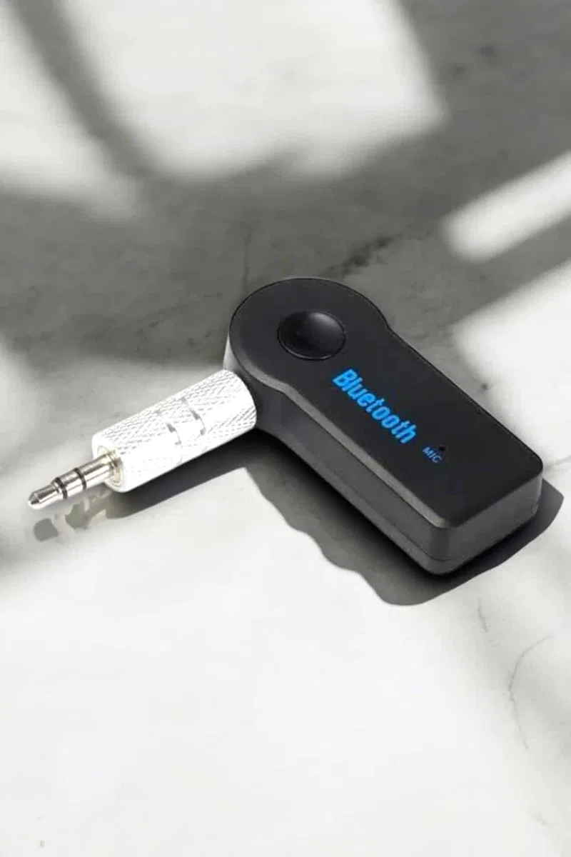 Kablosuz Bluetooth Aux Araç Kiti Siyah Hafıza Kartlı görsel 3
