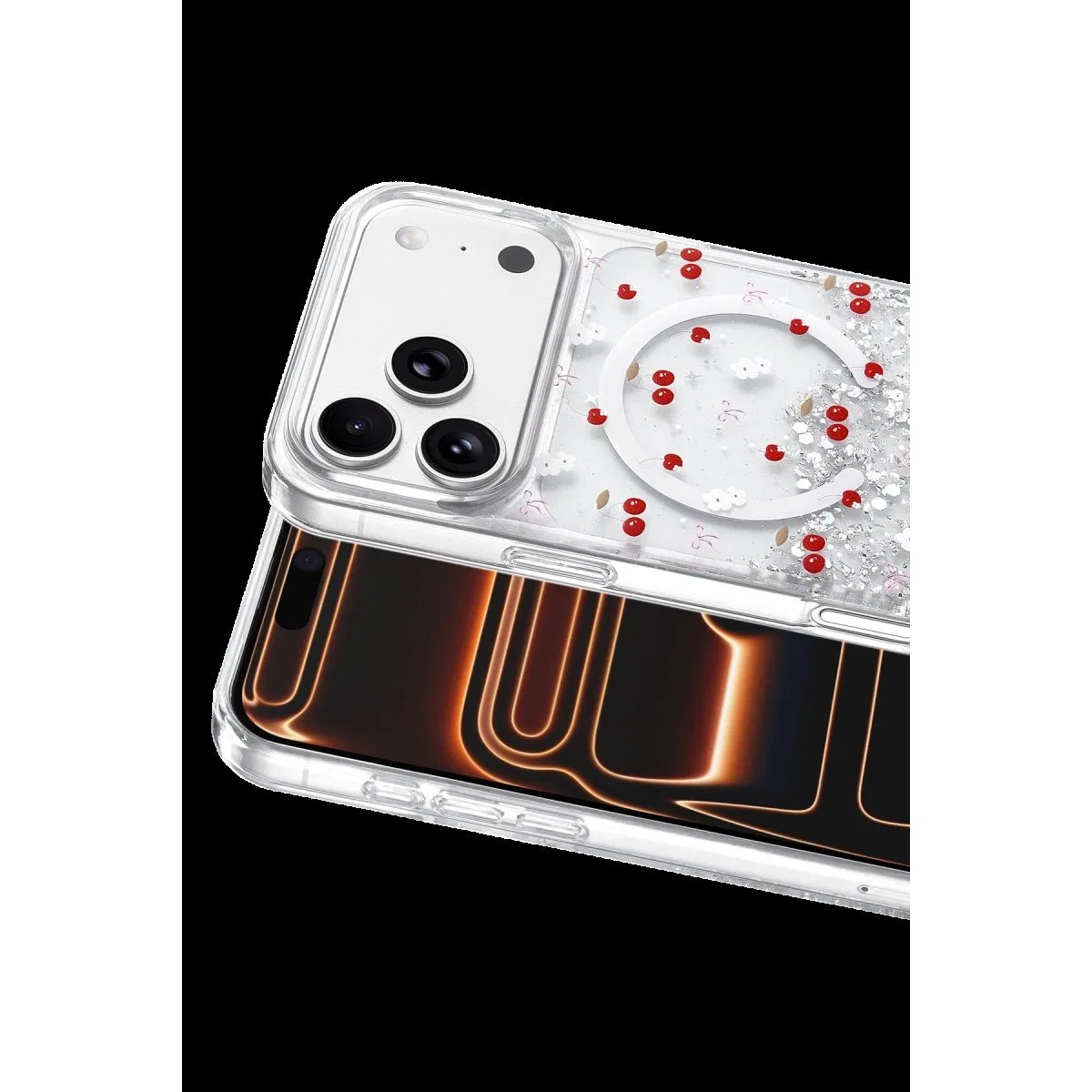 Onegif Apple İphone 17 Pro Misk Simli Magsafe Kapak - Desen 5 görsel 2