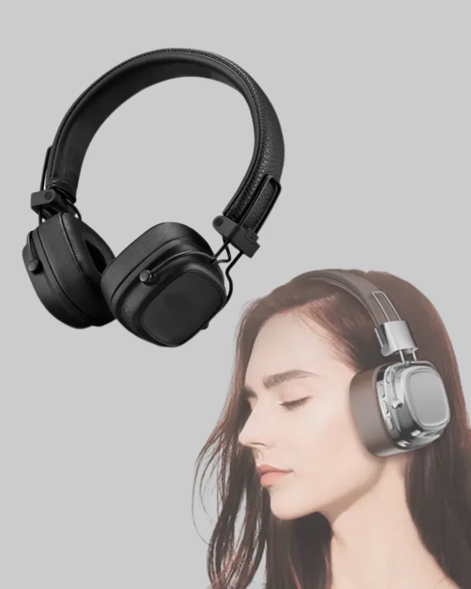 Kablosuz Kulak Üstü Bluetooth Kulaklık Güçlü Bas ve Katlanabilir Tasarım görsel 2
