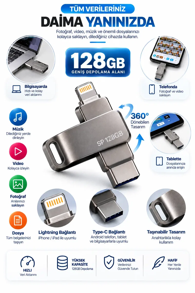 128 GB FLASH BELLEK görsel 4