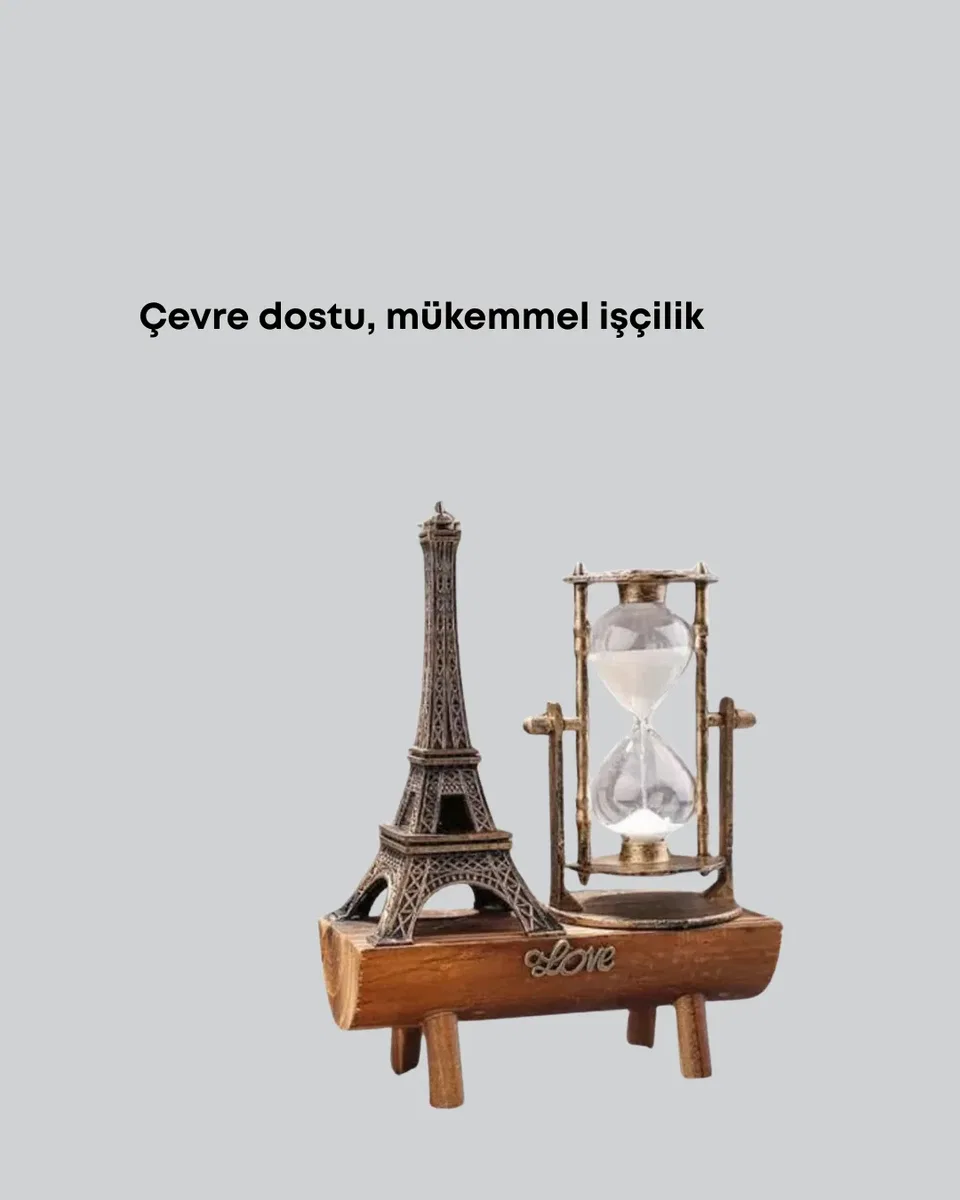 Ahşap Kum Saati – Vintage Tasarımlı Masa Dekoru görsel 5