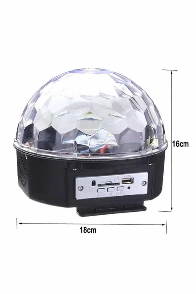 Disko Topu Renkli Işıklı Lazer Parti Bluetooth Bağlantılı Led Küre görsel 3