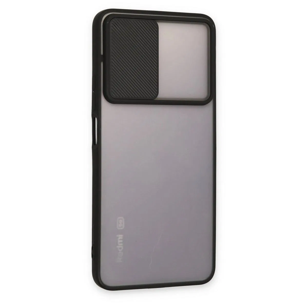 Xiaomi Redmi Note 11t Kılıf Palm Buzlu Kamera Sürgülü Silikon - Siyah görsel 2