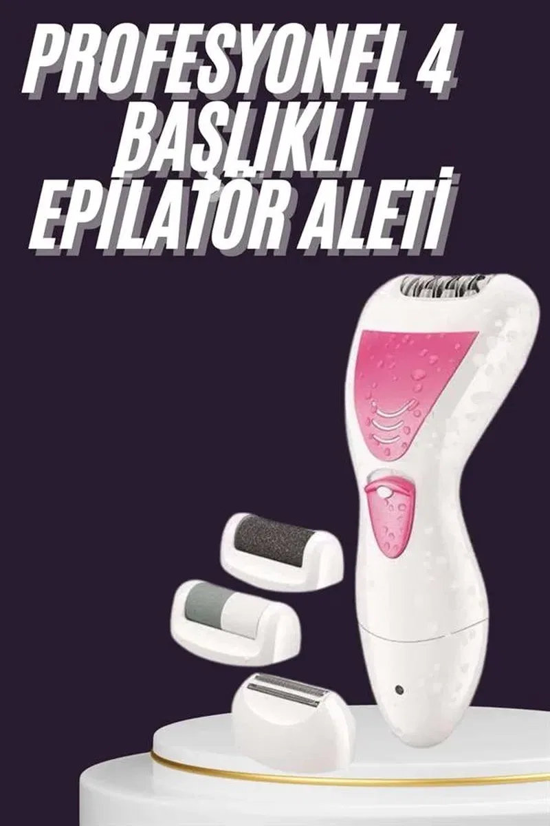 4 Başlıklı Lazer Öncesi Kısaltma Epilasyon Aleti Epilatör Çok Amaçlı görsel 2