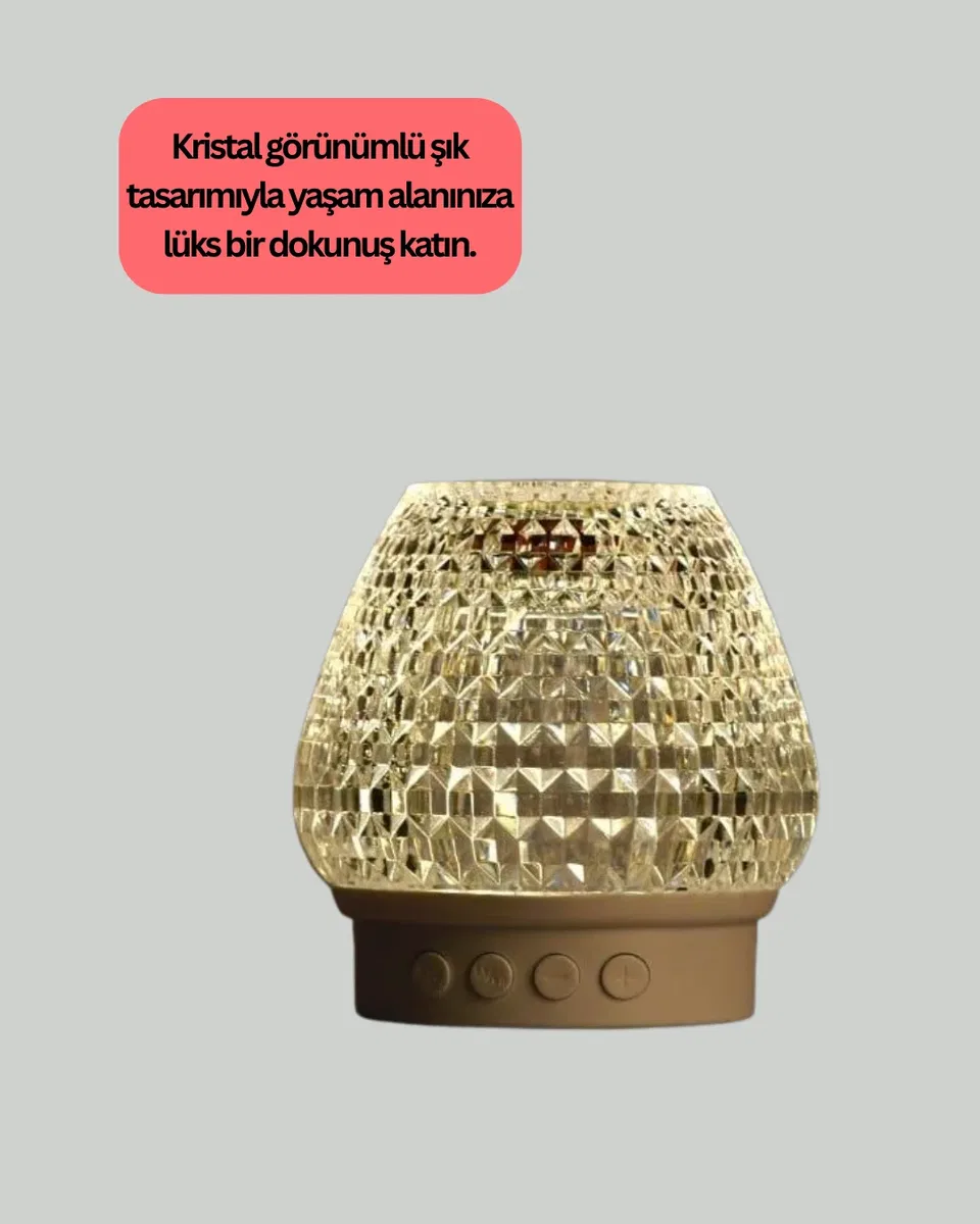 Uzun Pil Ömürlü 7 Renk Işıklı Bluetooth Hoparlör görsel 2