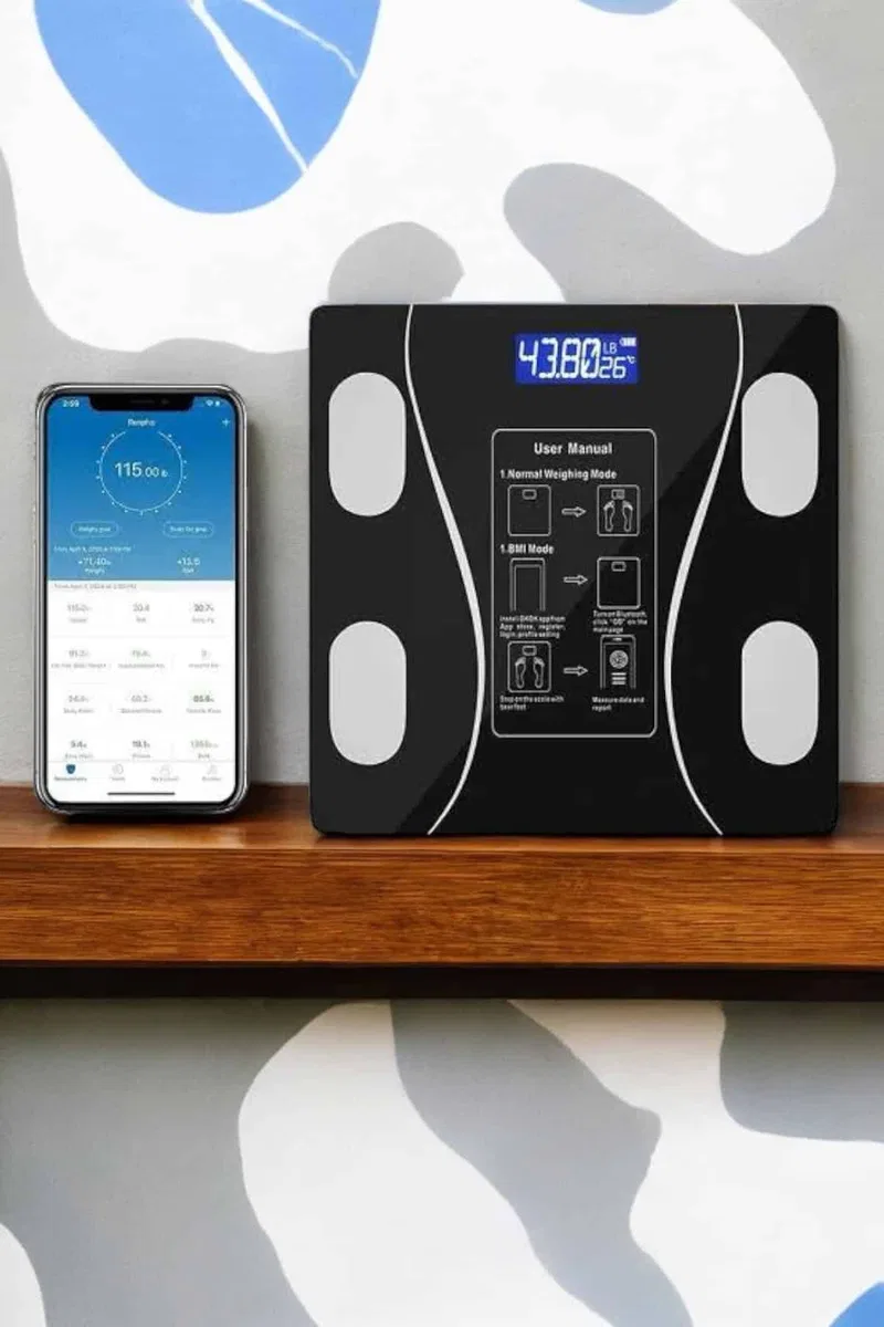 Tartı Baskül Dijital Elektronik Tartı Vücut iz Wifi Akıllı Yağ Ölçer görsel 4