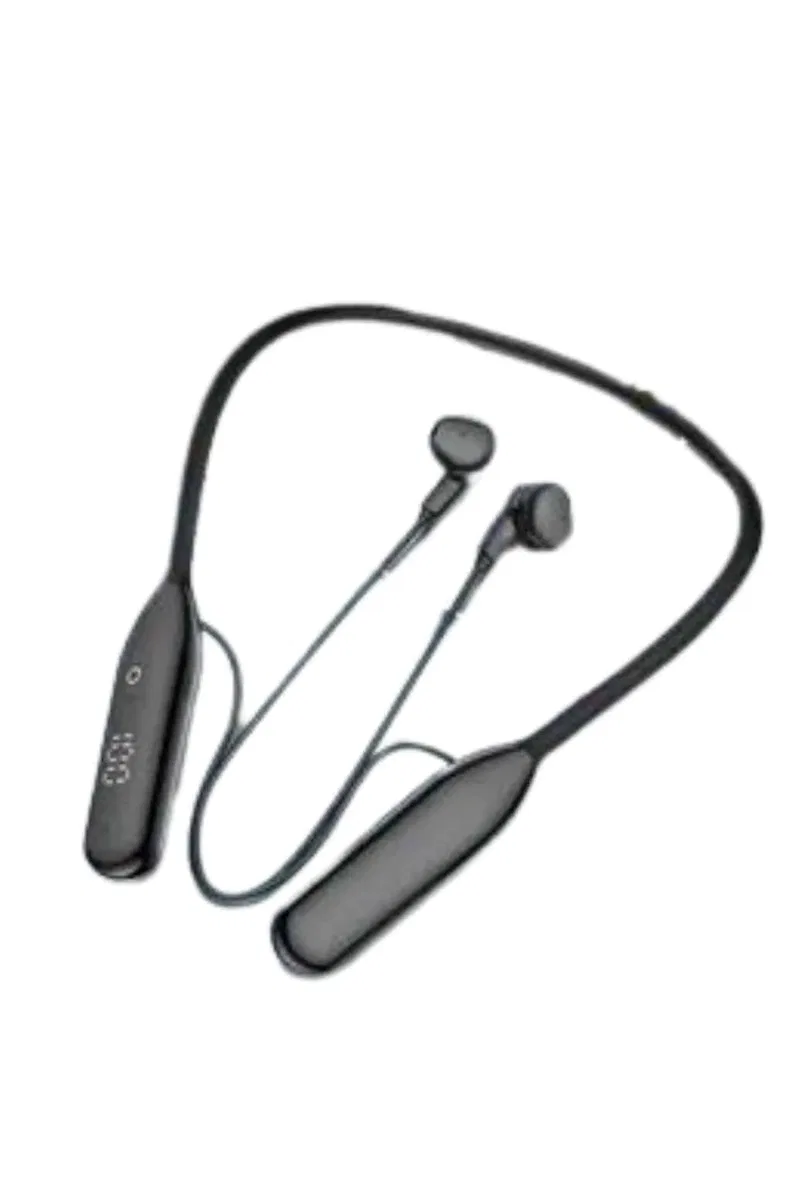 100 Saat Kablolu Boyun Askılı Dijital Göstergeli Bluetooth Kulaklık görsel 4