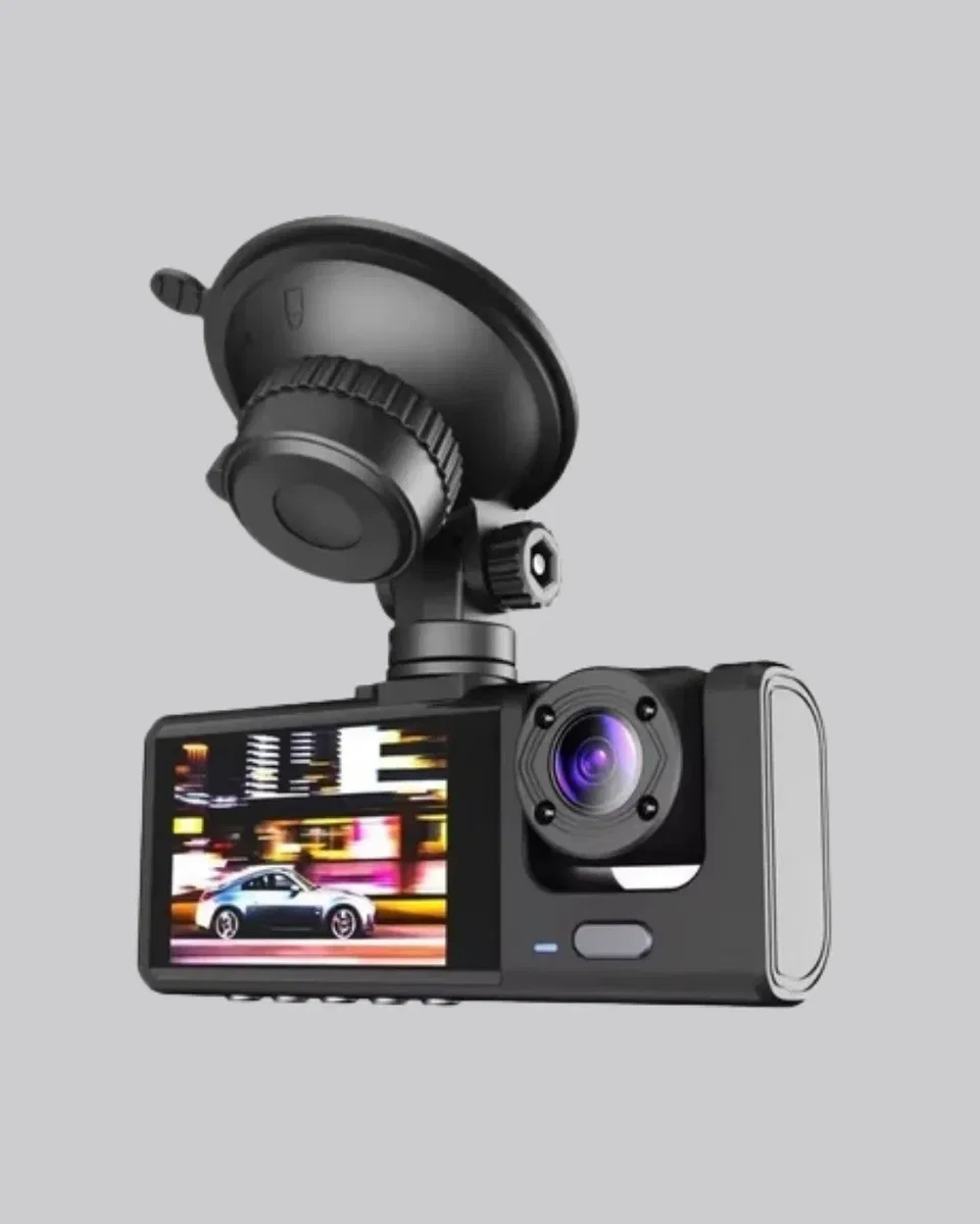 Üç Kameralı Araç İçi Kayıt Sistemi Full HD Gece Görüşlü ve G-Sensör Destekli görsel 5