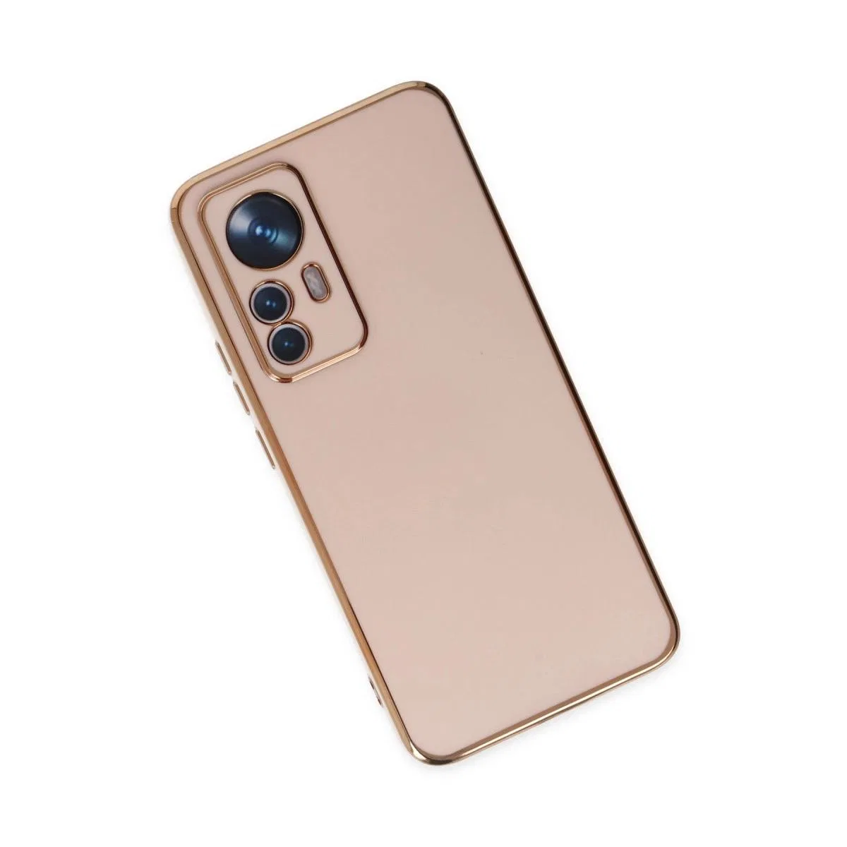 Xiaomi Mi 12t Pro Kılıf Volet Silikon - Pembe görsel 3
