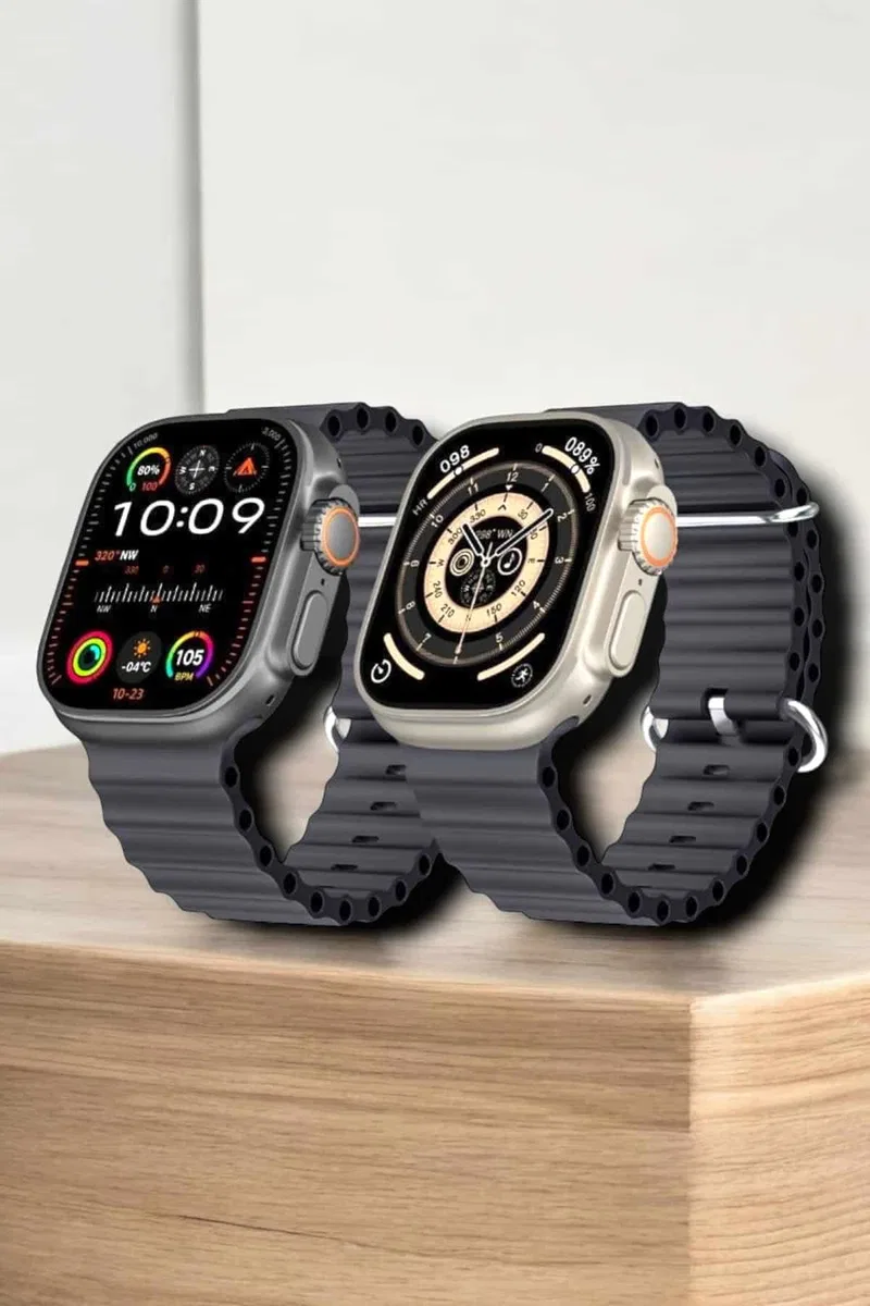 45 MM Gri Kasa Ultra Akıllı Saat Sesli Görüşme, Sağlık Takibi, Suya Dayanıklı görsel 4