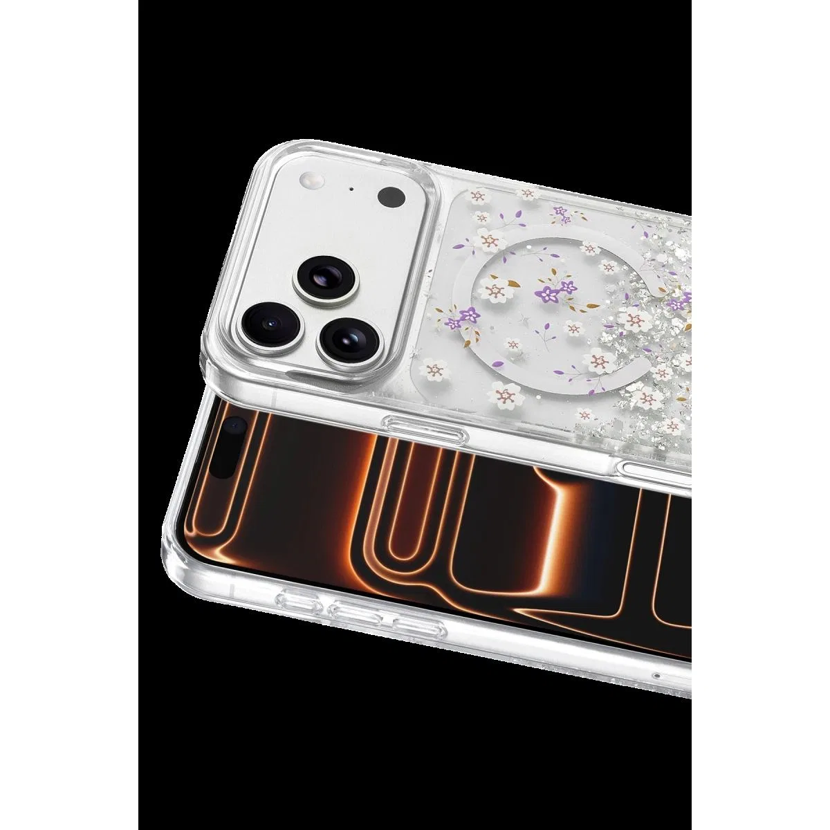 Onegif Apple İphone 17 Pro Misk Simli Magsafe Kapak - Desen 2 görsel 2