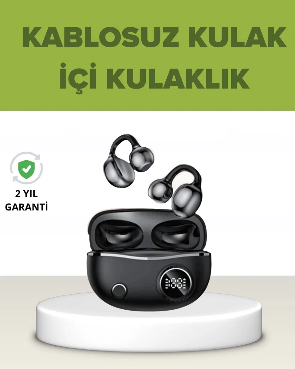 Açık Kulak Tasarımlı Bluetooth 5. 4 Kablosuz Kulaklık – Uzun Pil Ömrü