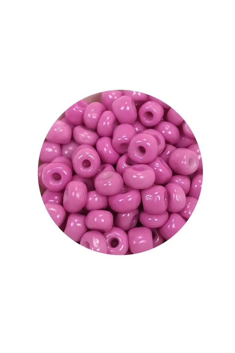 Dökme Cam Kum Boncuk Büyük Boy (6/0) 4 mm - 20 Gram - Eflatun - BNC085 görsel 2