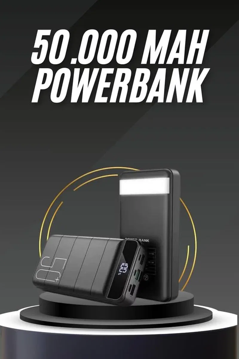 50. 000 Mah Led Dijital Göstergeli USB Çıkışı Powerbank görsel 2