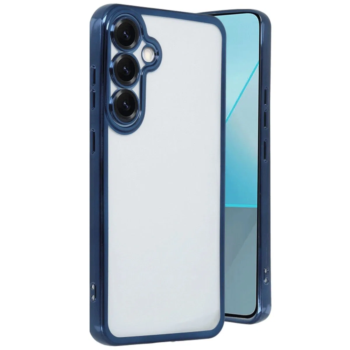 Samsung Galaxy S25 Plus Kılıf Razer Lensli Silikon - Lacivert
