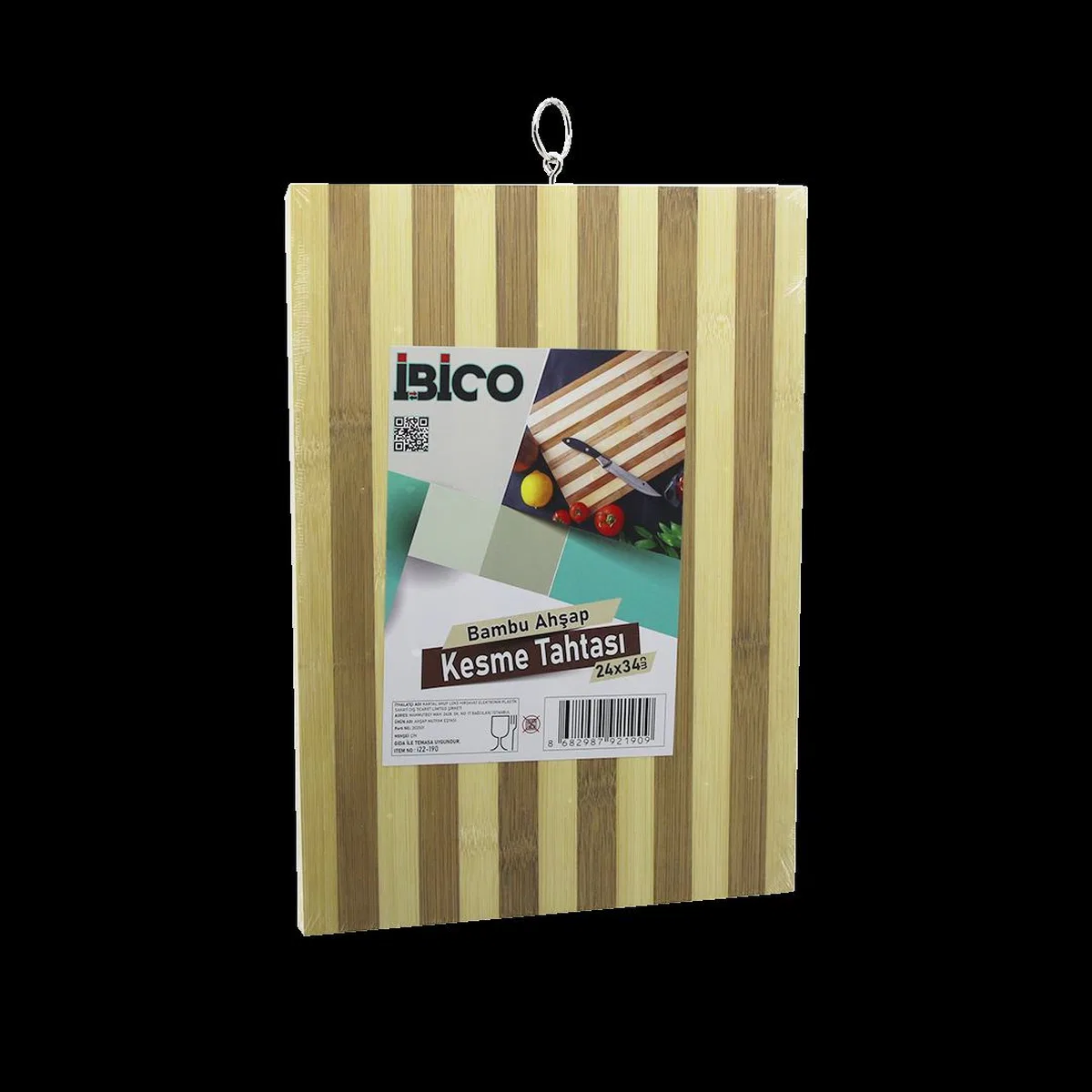 Bambu Kesme Tahtası 24x34x1. 3 cm - Metal Kulplu görsel 2