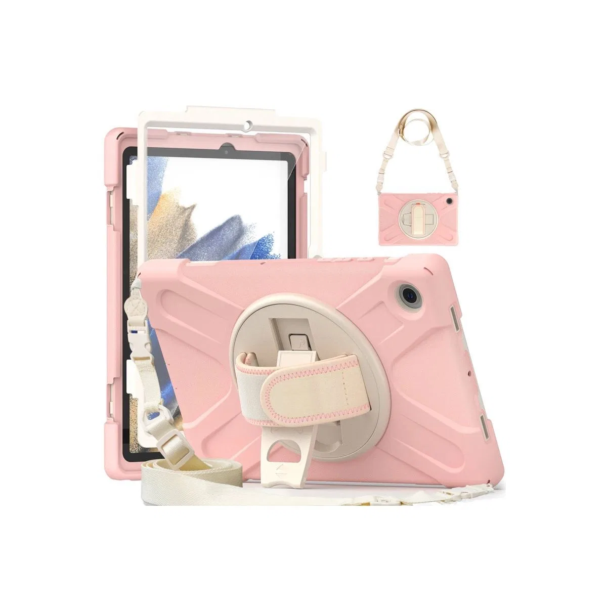 Samsung Galaxy X200 Tab A8 10. 5 Kılıf Amazing Tablet Kapak - Pembe