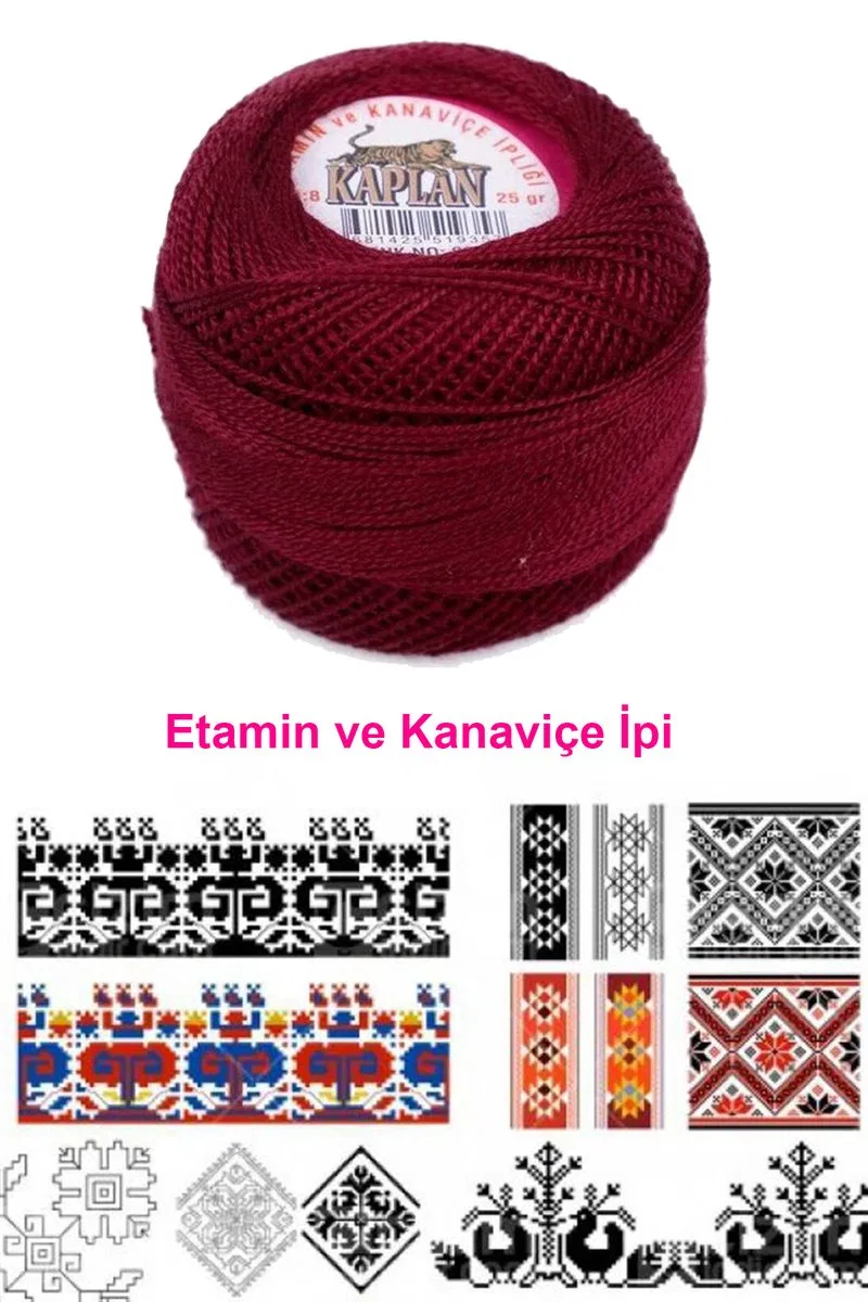 Kaplan Etamin Ve Kanaviçe İpi 8 No Kod/Renk: 902 - Royaleks görsel 2