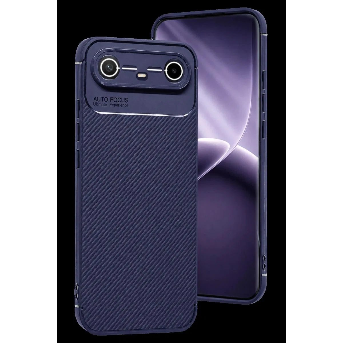 Tecno Spark Slim 5g Auto Focus Karbon Kapak - Lacivert